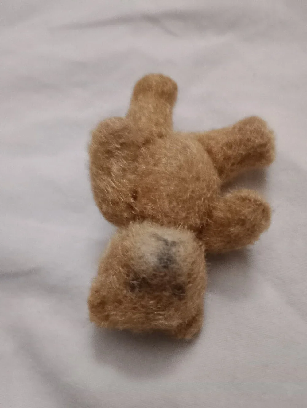 Vintage Dollhouse Teddy Bear Flocked Posable Toy